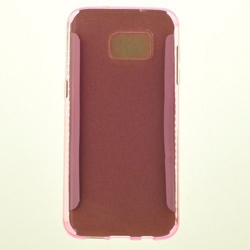 Étui souple pour surface brillante pour Samsung S7 Edge, rose