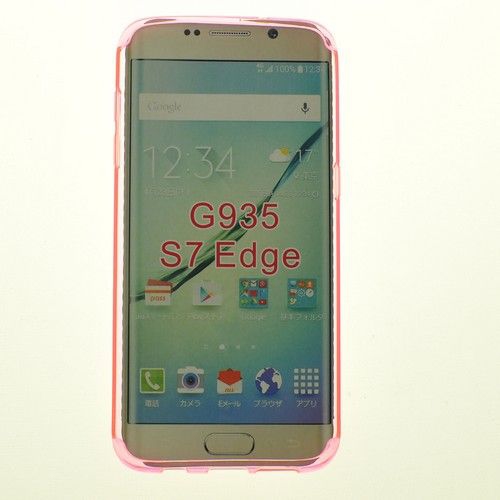 Étui souple pour surface brillante pour Samsung S7 Edge, rose