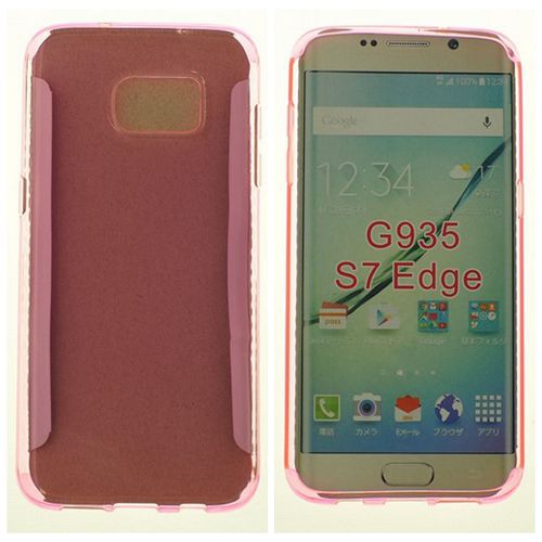 Étui souple pour surface brillante pour Samsung S7 Edge, rose
