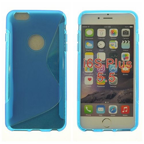 Iphone 6 Plus, Iphone 6s Plus S Line Design Soft Case, Blue