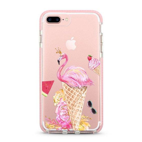 Fitted Soft Shell Transparent Case for iPhone 6/6s from Hoola Boutique - Flamingo Ice Cream