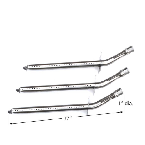Grill Parts Zone Grill Burner for Vermont Castings and Jenn Air JA460, JA460P Gas Barbecue Grills, 17 inch, 3-Pack