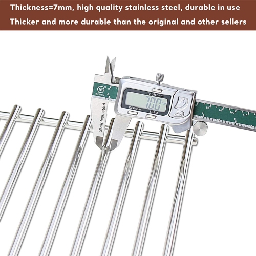 87528 Replacement Stainless Steel Cooking Grates For 83741701, 83750101, 83751001, 83751301 Models, Set of 2