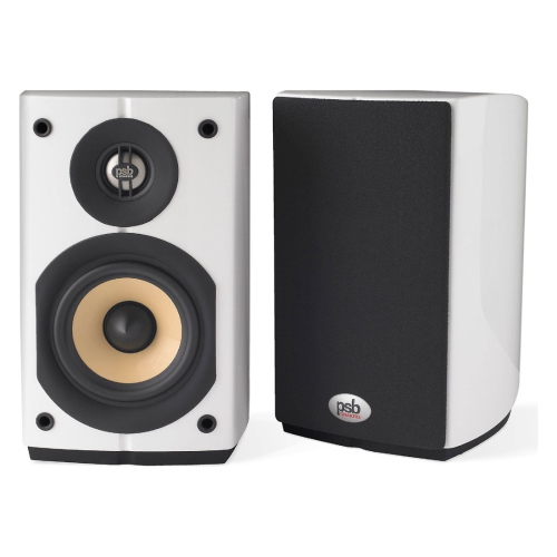 Psb Imagine Mini Gloss White Compact Bookshelf Speakers Pair