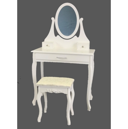 Viscologic Cherish Wooden Mirrored, Mirrored Makeup Vanity Table