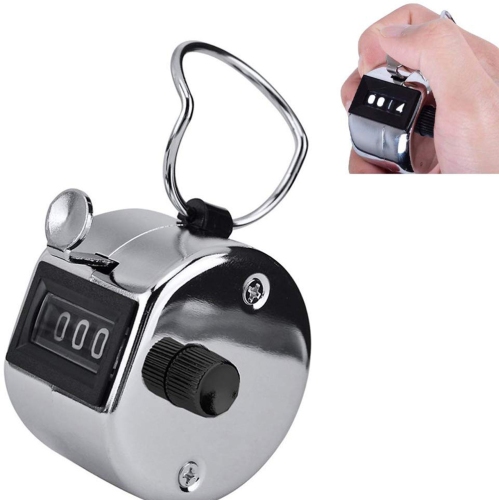 axGear Tally Counter Hand Held 4 Digit Number Manual Clicker Plam Size Handy