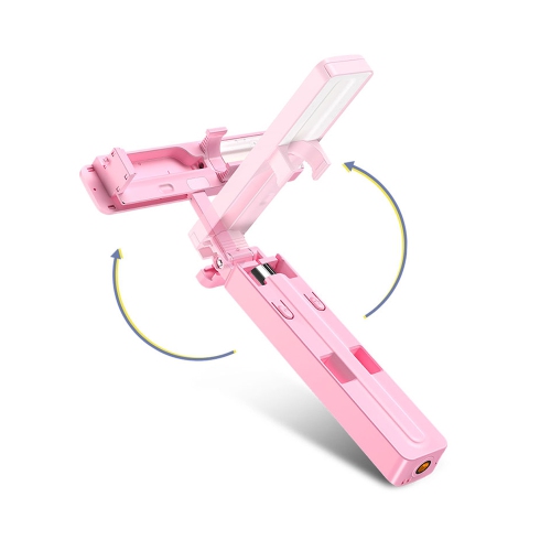 axGear Selfie Stick with LED Fill Light Bluetooth Remote Extendable Phone Holder