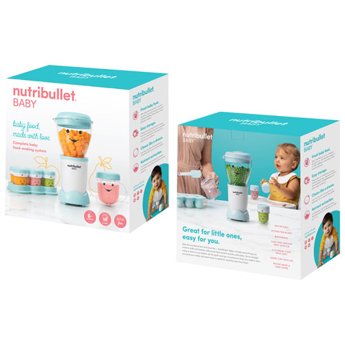 NutriBullet Baby Food Prep System 0.9L 200-Watt Blender - Matte White/Blue