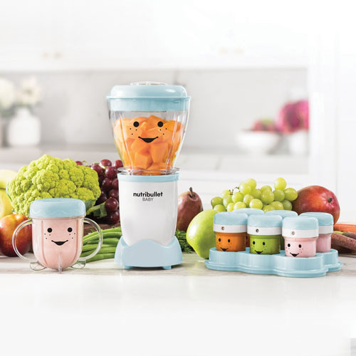 NutriBullet Baby Food Prep System 0.9L 200-Watt Blender - Matte White/Blue
