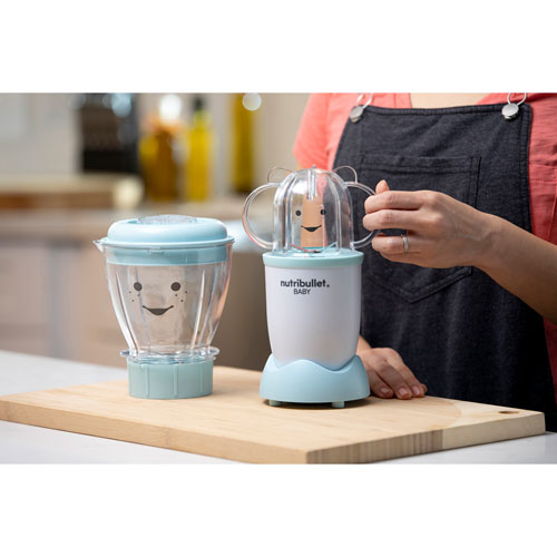 NutriBullet Baby Food Prep System 0.9L 200-Watt Blender - Matte White/Blue