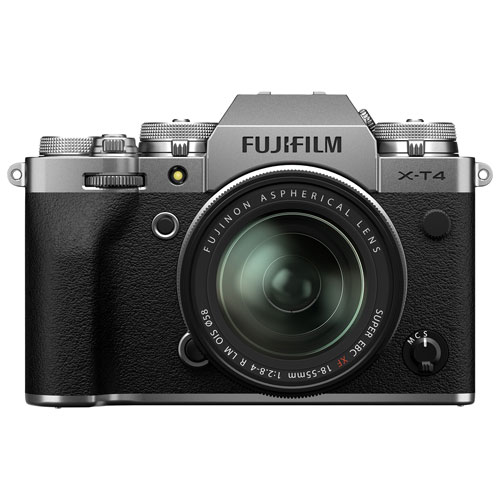 Fujifilm X-T4 Mirrorless Camera with 18-55mm Lens Kit - Silver