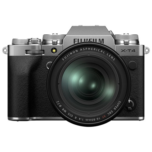 Fujifilm X-T4 Mirrorless Camera with 16-80mm Lens Kit - Silver