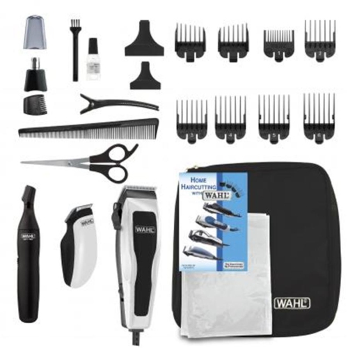 WAHL - Set of Personal Clippers and Barber Kit Containing 23 Pieces, Black and White
