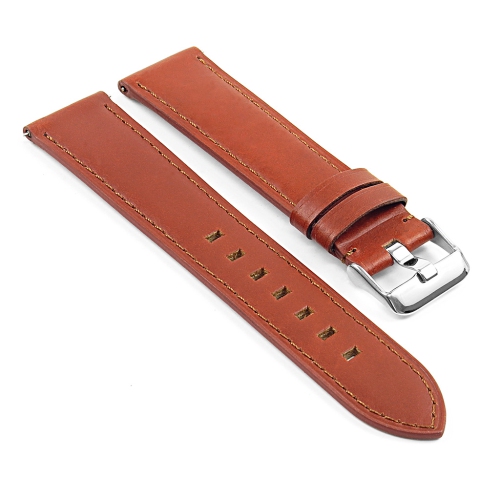 DASSARI Italian Leather 22mm Watch Band Strap for Samsung Galaxy Watch 46mm - Brown