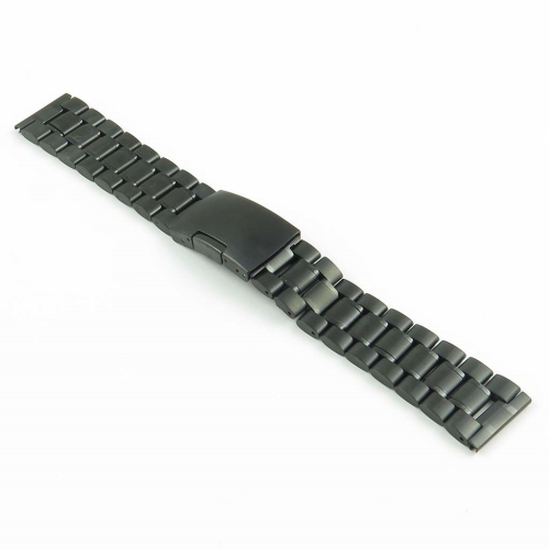 STRAPSCO  Stainless Steel Oyster 22MM Watch Band Strap for Samsung Galaxy Watch 46MM - In Black