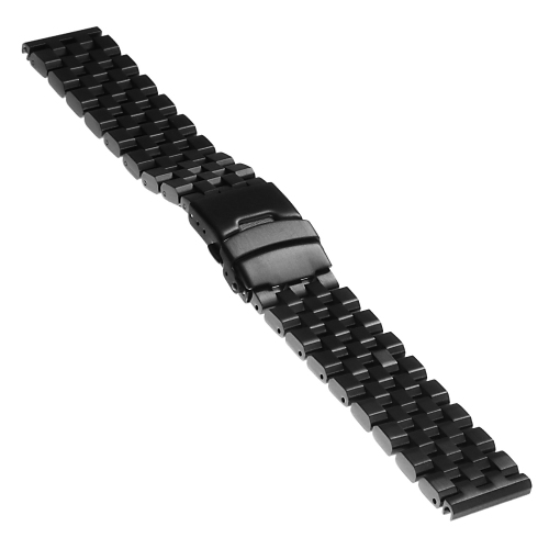 StrapsCo Bracelet de Montre 22mm Super Ingénieur en Acier Inoxydable pour Samsung Galaxy Watch 46mm - Noir