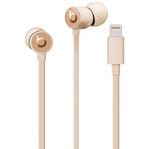 Refurbished - Beats by Dr. Dre urBeats3 In-Ear Sound Isolating Headphones with Lightning Connector - Satin Gold