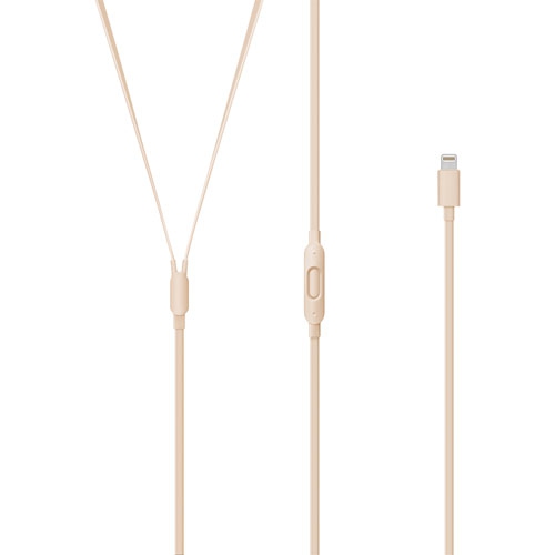 Refurbished - Beats by Dr. Dre urBeats3 In-Ear Sound Isolating Headphones with Lightning Connector - Satin Gold