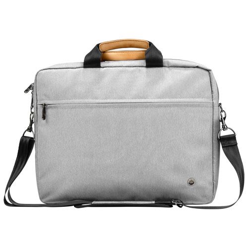PKG Spadina 16" Laptop Designer Bag - Light Grey/Tan