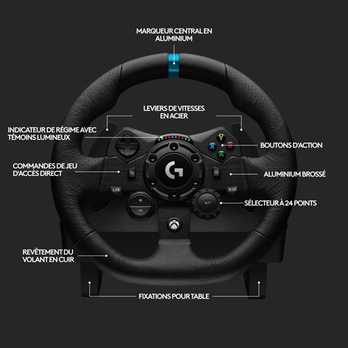 Logitech G923 TrueForce Racing Wheel for Xbox Series X|S and Xbox One - Black