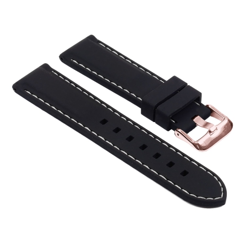 StrapsCo Silicone Rubber Watch Band Strap with Stitching for Michael Kors  Access Runway - 18mm - Black & White | Best Buy Canada