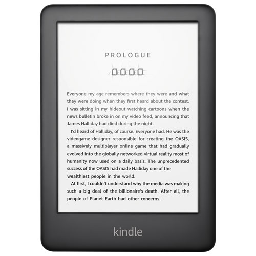 Liseuse numérique à écran tactile de 6 po et éclairage frontal Kindle d'Amazon - Noir