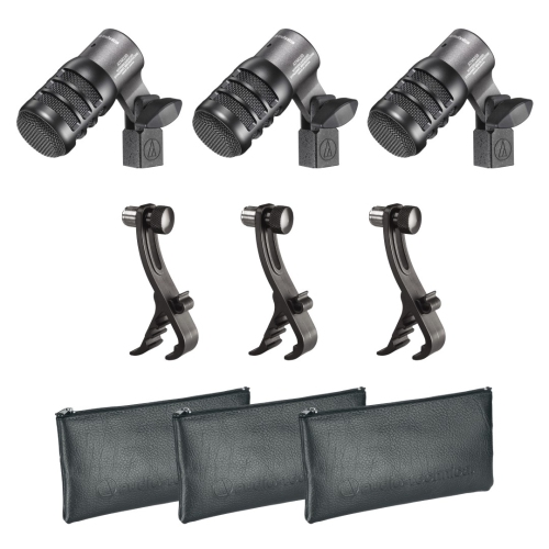 Microphone dynamique hypercardioïde d'Audio-Technica pour instruments - Paquet de 3