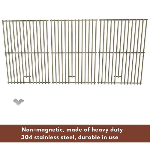 Stainless Cooking Grids for Master Forge 288994, Kenmore, Kirkland, Members Mark, Grand Cafe cg108alp, Set of 3