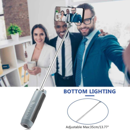 Stimula Lifestyle HD Soul Multifunction Portable Bluetooth Wireless Splash proof Speaker Apple Iphone Samsung Android, Selfie Stick, USB Bank