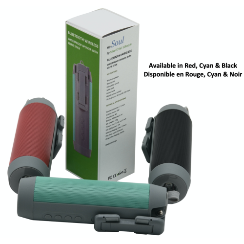 Stimula Lifestyle HD Soul Multifunction Portable Bluetooth Wireless Splash proof Speaker Apple Iphone Samsung Android, Selfie Stick, USB Bank Charger