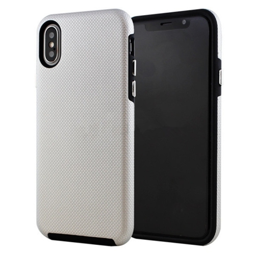 Étuis Coque Hybride Rigide Antichoc et Résistante aux Rayures pour iPhone X / XS, Argentée