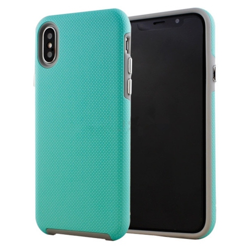 Étuis Coque Hybride Rigide Antichoc et Résistante aux Rayures pour iPhone X / XS, Menthe