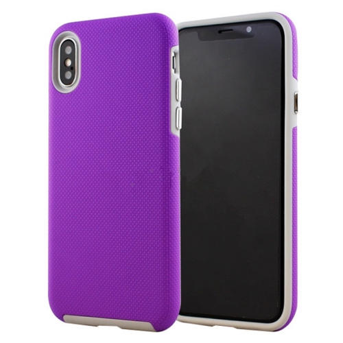 CSMART  【】 Slim Fitted Hybrid Hard PC Shell Shockproof Scratch Resistant Case Cover for Iphone X / Xs (5.8") In Purple