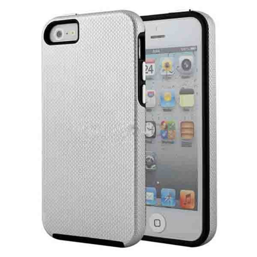 CSMART  【】 Slim Fitted Hybrid Hard PC Shell Shockproof Scratch Resistant Case Cover for Iphone 6 / 6S In Silver