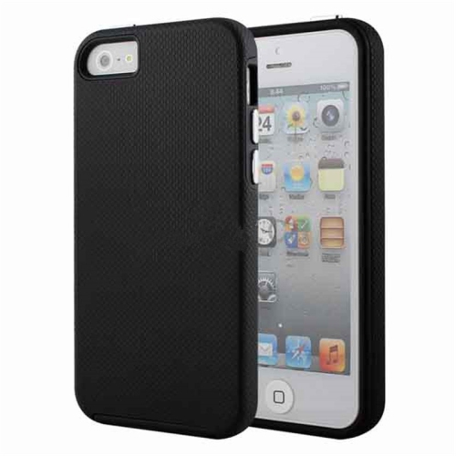 CSMART  【】 Slim Fitted Hybrid Hard PC Shell Shockproof Scratch Resistant Case Cover for Iphone 7 / 8 (4.7") In Black