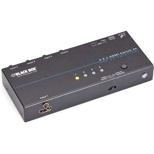 BLACK BOX 4K HDMI SWITCH 4 1 VSW-HDMI4X1-4K
