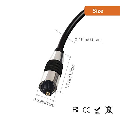 J-Tech Digital Toslink Digital Optical Audio SPDIF Cable 1.5m/5ft