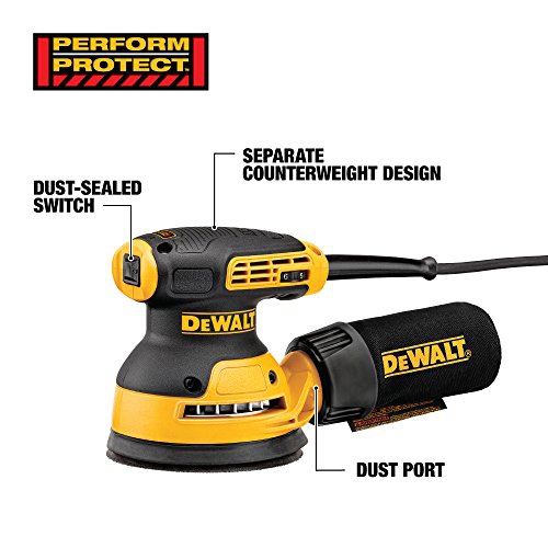 DEWALT DWE6423K 5-In Random Orbit Variable Speed Sander with H and L Pad
