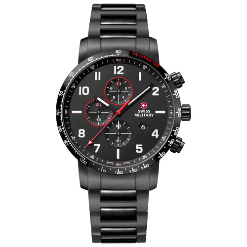 Swiss military watch black Clearance