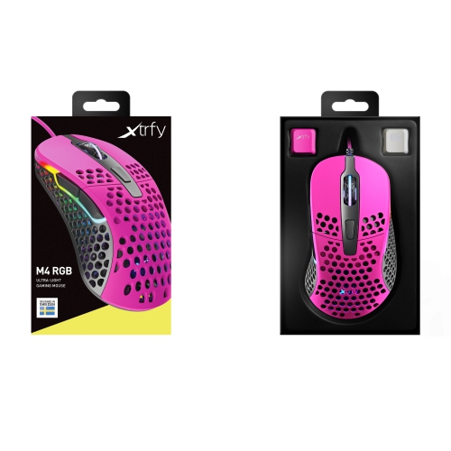 Xtrfy M4 RGB Lightweight Gaming Mouse - Pink