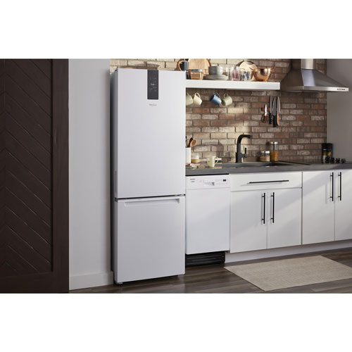 Whirlpool 24" 12.7 Cu. Ft. Bottom Freezer Refrigerator (WRB533CZJW) - White