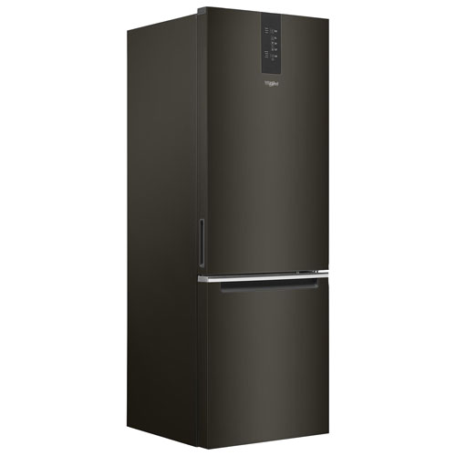 Réfrigérateur à congélateur inférieur 24 po 12,7 pi³ de Whirlpool - Inox noir