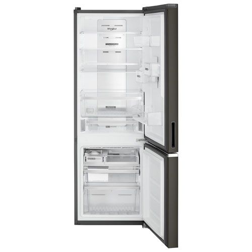 Réfrigérateur à congélateur inférieur 24 po 12,7 pi³ de Whirlpool - Inox noir