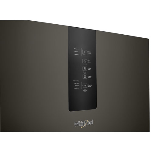 Réfrigérateur à congélateur inférieur 24 po 12,7 pi³ de Whirlpool - Inox noir