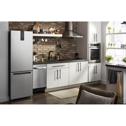 Whirlpool 24" 12.7 Cu. Ft. Bottom Freezer Refrigerator (WRB543CMJZ) - Stainless Steel