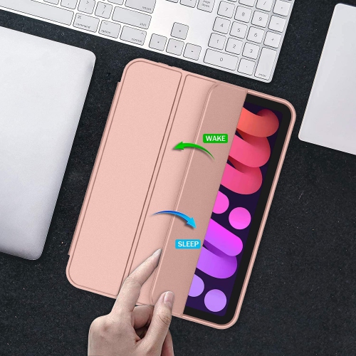 【CSmart】 Slim Magnetic Smart Cover Stand Case & Pencil Holder for iPad 10.2" 7th 8th 9th Gen., Rose Gold