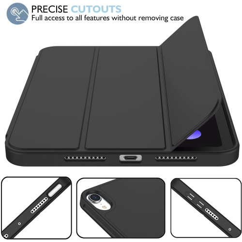 【CSmart】 Slim Magnetic Smart Cover Stand Case & Pencil Holder for iPad 10.2" 7th 8th 9th Gen., Black