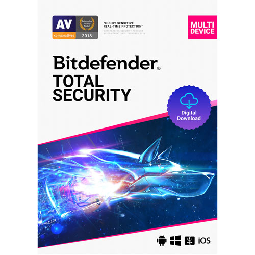 Bitdefender Total Security - 5 utilisateurs - 1 an - Téléchargement numérique