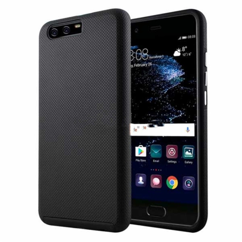CSMART  【】 Slim Fitted Hybrid Hard PC Shell Shockproof Scratch Resistant Case Cover for Huawei P10 In Black
