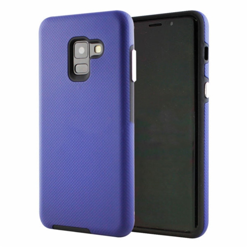 【CSmart】 Slim Fitted Hybrid Hard PC Shell Shockproof Scratch Resistant Case Cover for Samsung Galaxy A8 2018, Navy